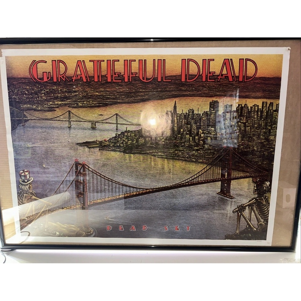Original Grateful Dead  Dead Set UK Poster 34X25 Framed   Made in Great Britain